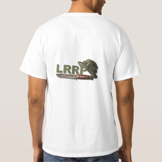 軍の軍隊海軍空軍海兵隊員のレーンジャーLRRP Tシャツ (裏面)