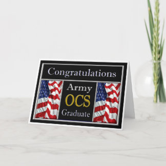 軍の軍隊OCSの卒業のお祝いカード カード
