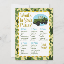 軍の迷彩柄あなたの財布シャワーゲームの中に何がある