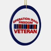 軍の退役軍人操作のイラクの自由のカスタム セラミックオーナメント (右)