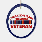 軍の退役軍人操作のイラクの自由のカスタム セラミックオーナメント (左)