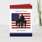 軍の退職パーティーのパーソナライズな招待状 招待状 (正面)