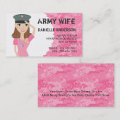 軍の配偶者のテレホンカード コーリングカード (正面/裏面)