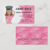 軍の配偶者のテレホンカード(暗い皮) コーリングカード (正面/裏面)