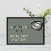 軍の配置のカスタムなパーティー 招待状 (スタンド正面)