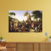 軍はナイル河の岸で止まった キャンバスプリント (インサイチュ (リビング))