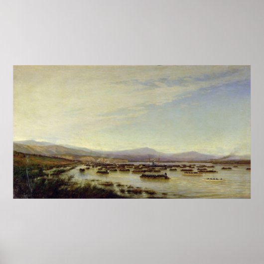 軍はロシアのドナウを横断する ポスター (正面)