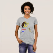 軍もしの風変わりアイディアがある Tシャツ (正面フル)