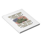 軍を偲ぶ戦車愛国主義Tシャツデザイン_1 ノートパッド (アングル)