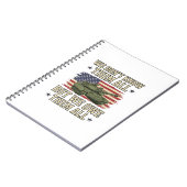 軍を偲ぶ戦車愛国主義Tシャツデザイン_1 ノートブック (左側)