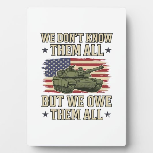 軍を偲ぶ戦車愛国主義Tシャツデザイン_1 フォトプラーク (正面)