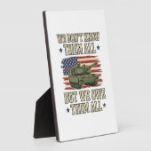 軍を偲ぶ戦車愛国主義Tシャツデザイン_1 フォトプラーク (側面)