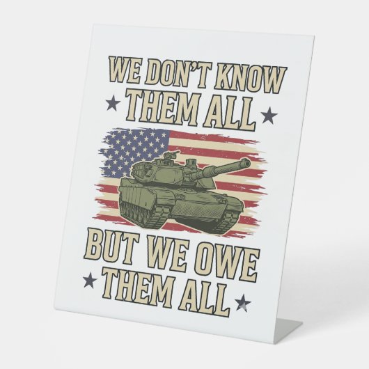 軍を偲ぶ戦車愛国主義Tシャツデザイン_1 台座サイン (正面)