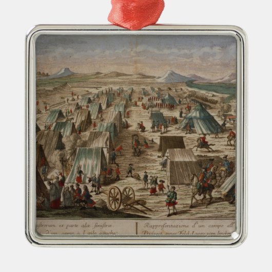 軍キャンプ、c.1780 メタルオーナメント (正面)