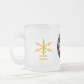 軍サイバー部隊退役軍人 フロストグラスマグカップ (左)