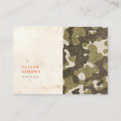 軍パターンが付いているヴィンテージの名刺 名刺 (正面)