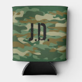 軍モノグラムの迷彩デザインで缶クーラー 缶クーラー (正面)