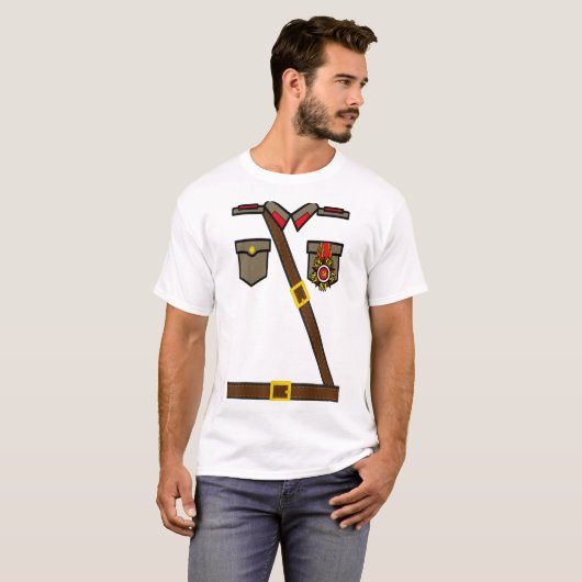 軍ロシアの人衣装USR共産主義社会主義者 Tシャツ (正面フル)