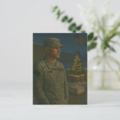 軍事クリスマスカード | あなたは思い出されている シーズンポストカード (スタンド正面)