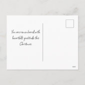 軍事クリスマスカード | あなたは思い出されている シーズンポストカード (裏面)