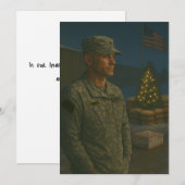 軍事ホリデー あなたは記憶されている クリスマスカード (正面/裏面)