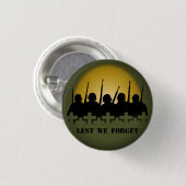 軍事ボタンを防ぐために兵士の忘れトリビュートボタン 缶バッジ (正面&裏面)
