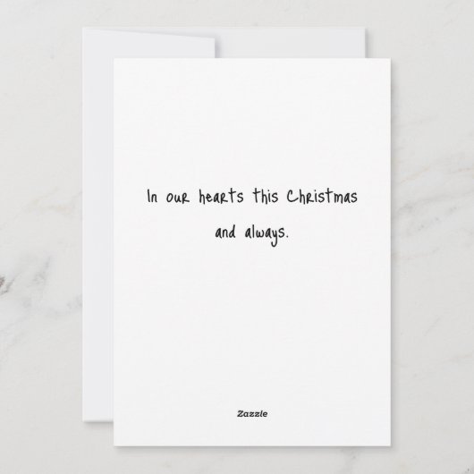 軍事休暇 あなたは記憶されている クリスマスカード (裏面)