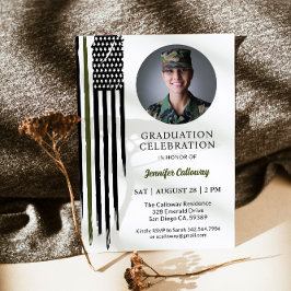 軍事旗、陸軍基礎訓練修了 招待状