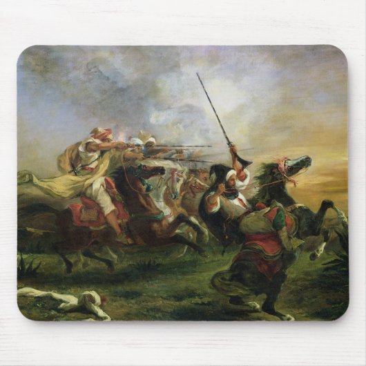 軍事活動1832年のモロッコの騎手 マウスパッド (正面)