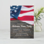 軍事的歓迎ホームアメリカ国旗愛国心 招待状 (スタンド正面)