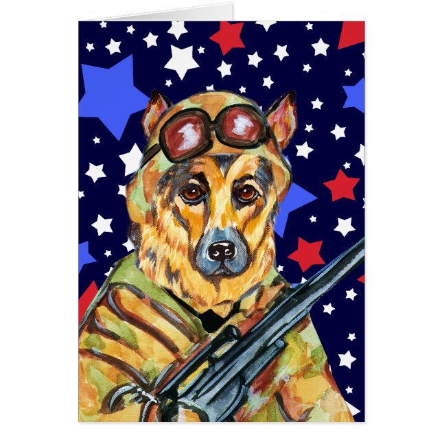 軍人のドイツの羊飼い (正面)