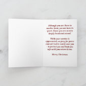 軍人へのメリークリスマスの戦わない兵隊 シーズンカード (内部)