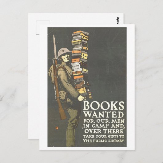 軍人ヴィンテージ・ポスターの書籍 ポストカード (正面/裏面)