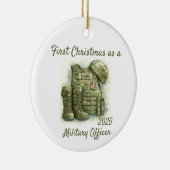 軍人初クリスマス セラミックオーナメント (右)
