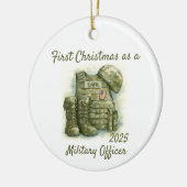 軍人初クリスマス セラミックオーナメント (左)