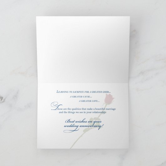 軍人夫婦の結婚記念日 カード (内部)