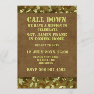 軍人帰宅招待状 招待状