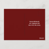 軍人引退招待旗 金の紋章 ポストカード (裏面)