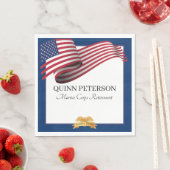 軍人引退旗 金色の紋章 エレガント スタンダードランチョンナプキン (インサイチュ)