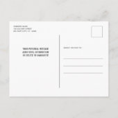 軍人引退 愛国アメリカ国旗 案内ポストカード (裏面)