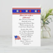 軍人退役パーティーの招待状 招待状 (スタンド正面)