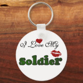 軍人Tシャツとギフトが大好き キーホルダー (正面)