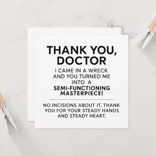 軍医に感謝 カード (正面/裏面インサイチュ)