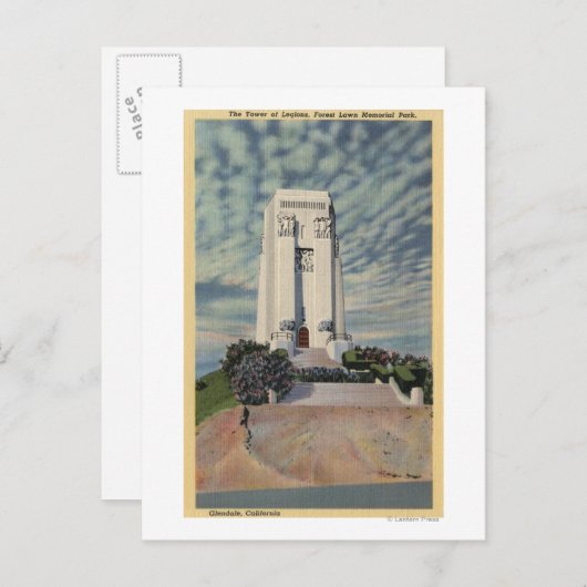 軍団の塔、森林芝記念公園 ポストカード (正面/裏面)
