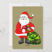 軍家族のクリスマスの写真カード シーズンカード (裏面)