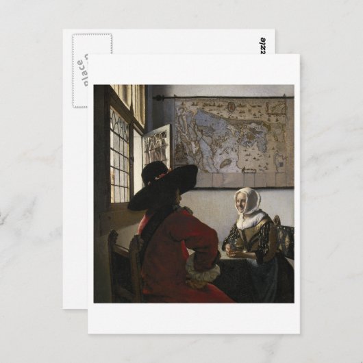 『軍曹と笑う少女』（ぐんそうとわらうしょうじょ、英: Officer and Laughing Gi ポストカード (正面/裏面)