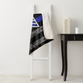 軍曹ストライプの細い青線旗動揺して シェルパブランケット (インサイチュ)