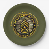 軍曹専攻のプロモーション ペーパープレート (正面)