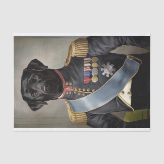 軍服を着たブラックラブ 薄葉紙 (正面)