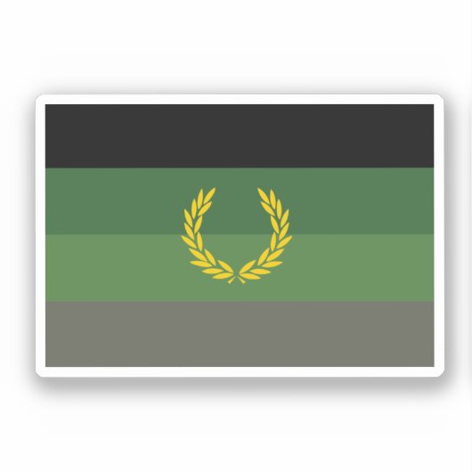 軍服プライドフラグ シール (正面)